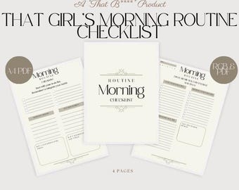 That Girl Morning Routine Checklist – Aesthetic & Productive Morning ...