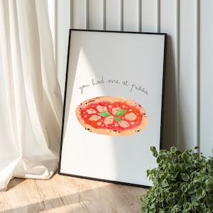 Impresión de You Had Me At Pizza, póster de comida, amante de la pizza, decoración de cocina, arte gastronómico, póster de pizza, impresión digital moderna, amante de la comida