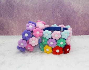 Cute Flower Dog Collar Cat Collar, Personalized Dog Collar Cat Collar, Colorful Pet Necklace, Dog Costume Cat Costume, Stylish Collar