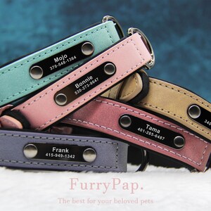 Custom Dog Collar, Reflective Personalized Collar, Custom Engraved Pet ID Tag, Keep Your Pets Safe, Rainbow-Like Colors, Stylish Dog Collar image 17