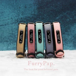 Custom Dog Collar, Reflective Personalized Collar, Custom Engraved Pet ID Tag, Keep Your Pets Safe, Rainbow-Like Colors, Stylish Dog Collar image 18