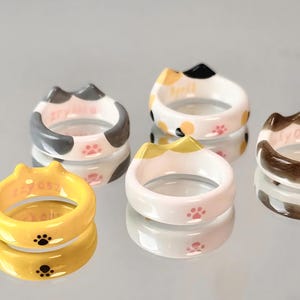 Haustier Foto Ring, Haustier Gedenkgeschenk, Haustier-Liebhaber-Geschenk, handgemachter benutzerdefinierter Haustier-Porträtring, personalisierter Haustierring, niedlicher Ring Bild 12