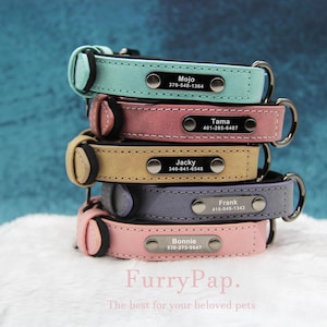 Custom Dog Collar, Reflective Personalized Collar, Custom Engraved Pet ID Tag, Keep Your Pets Safe, Rainbow-Like Colors, Stylish Dog Collar image 16
