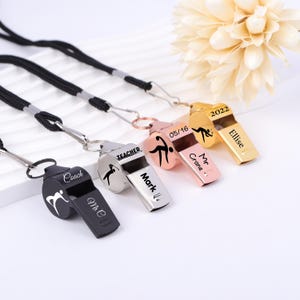 Custom Coaches Whistles,Necklace Whistle Teacher Gift,Whistle Engraved Soccer Football Basketball Teacher Appreciation