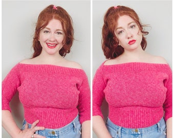 Vintage 90s Off-White Long Basic Sweater with Keyhole Bow on Back Knit Top Ladies