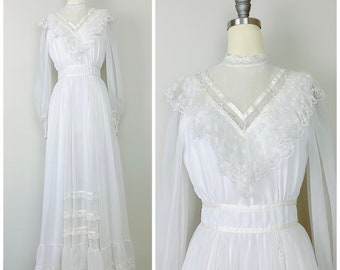 white lace victorian dress