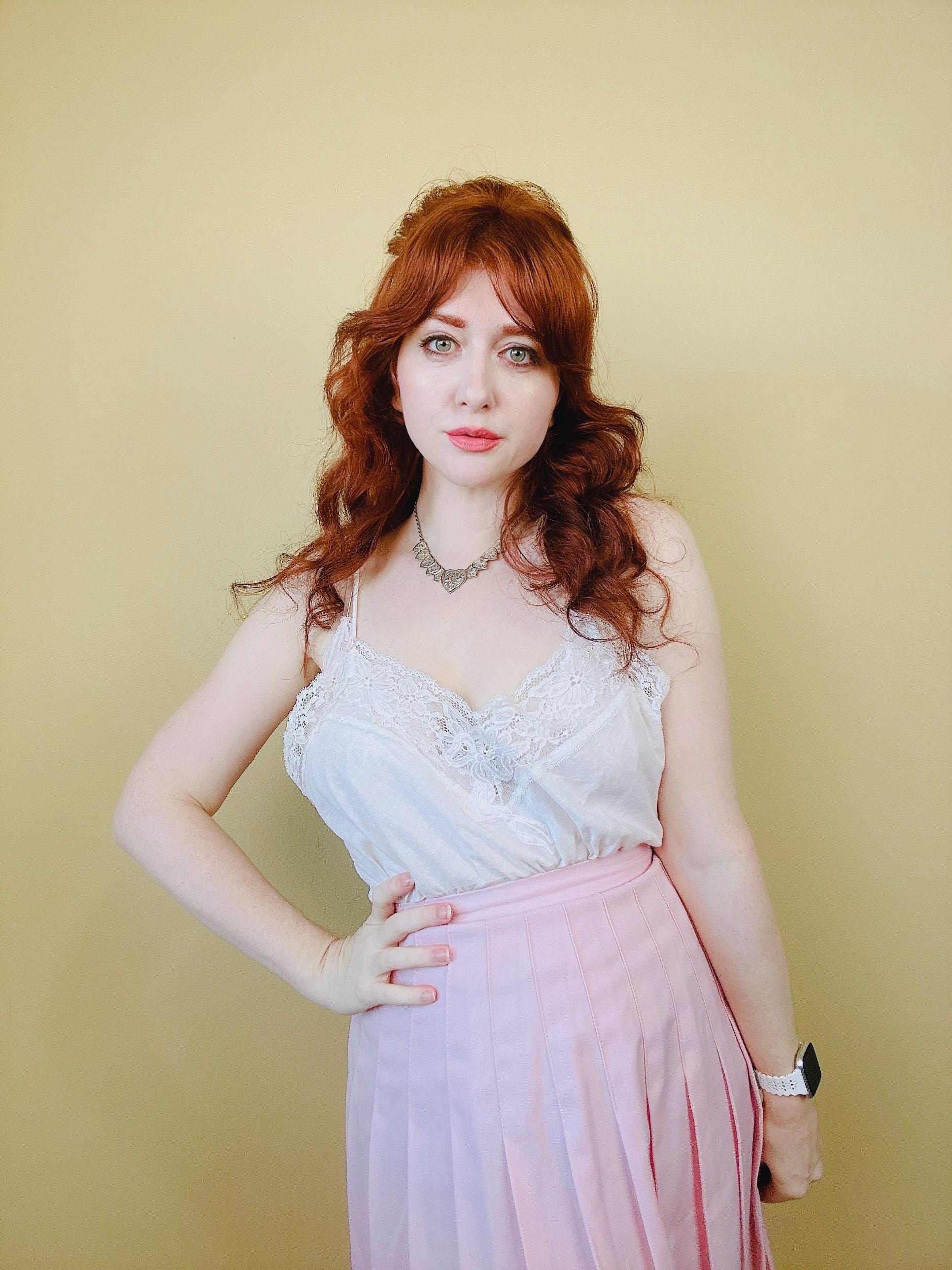 1980s Vintage Christian Dior Cotton Romantic Camisole / 80s Lace