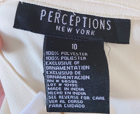 1990s Vintage Perceptions New York Pale Yellow Dr… - image 7