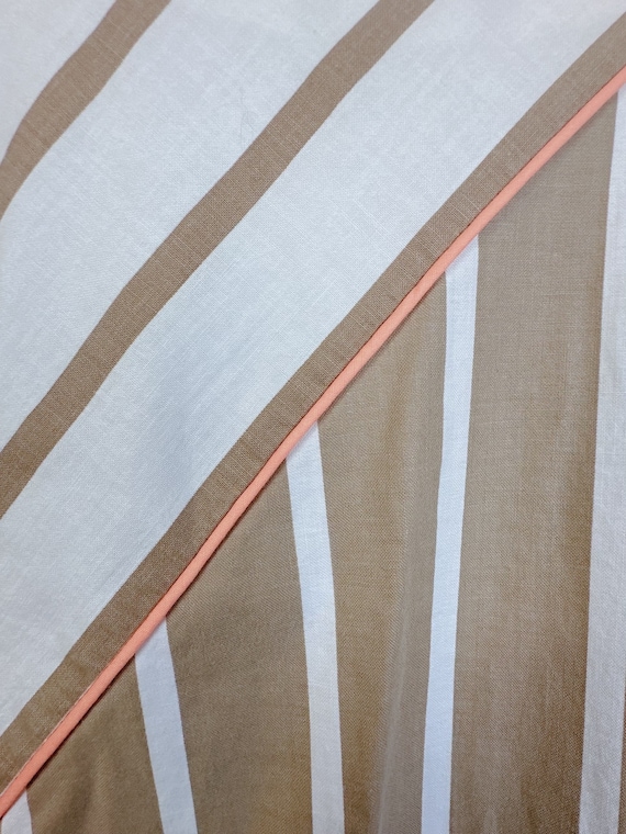 1980s Vintage Khaki and White Striped Pierre Card… - image 8