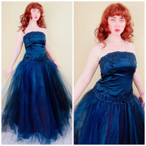 Navy Formal Dress Strapless - Etsy