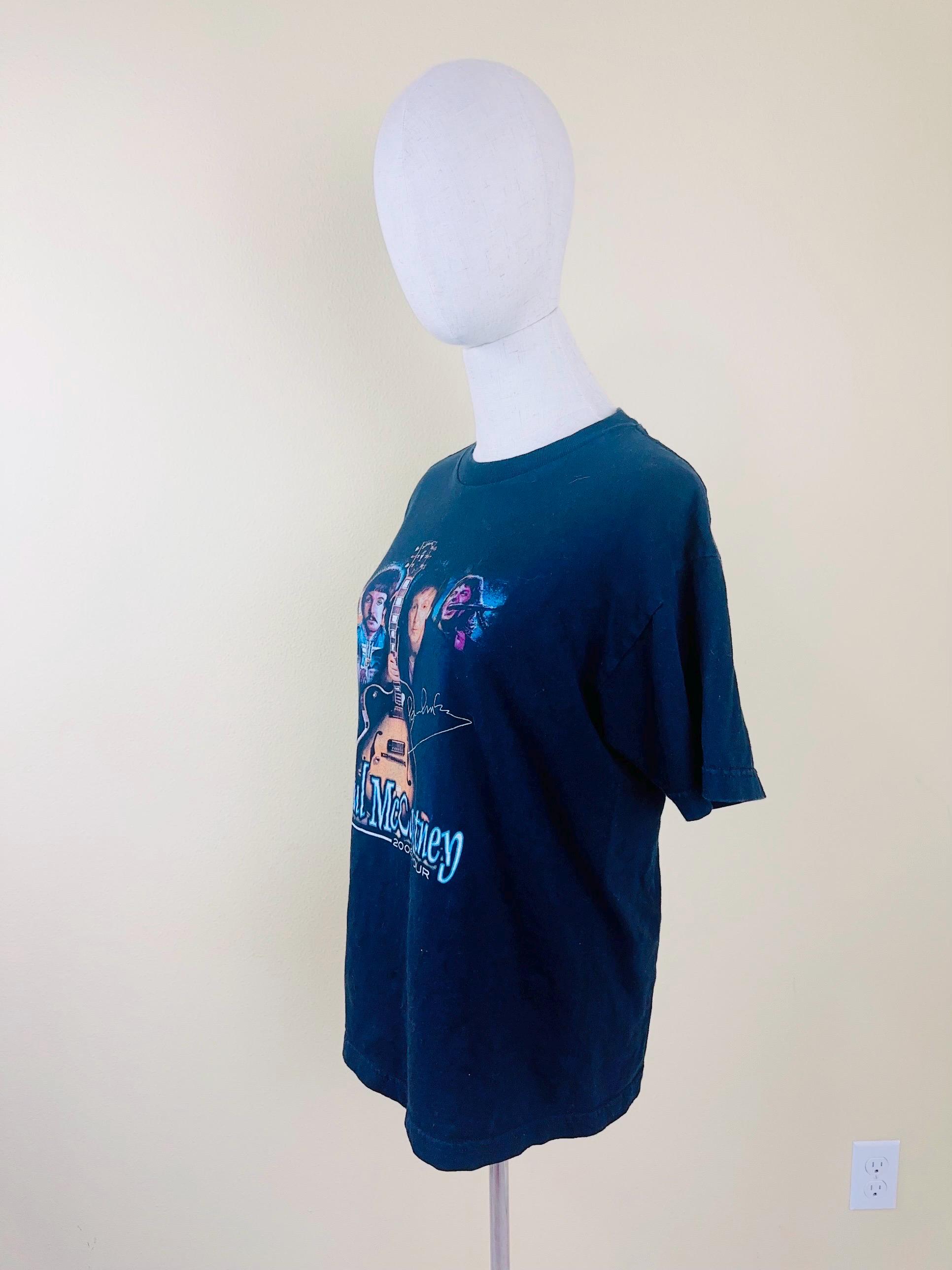 Y2K 2005 ポール・マッカートニー グラフィック ニット バンド Tシャツ