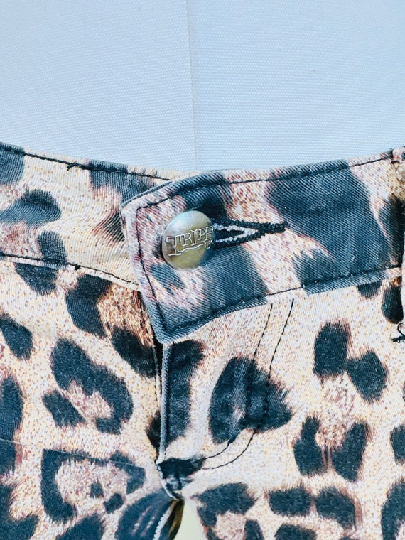 1990s Tripp NYC Leopard Print Low Rise Jeans / 90… - image 6