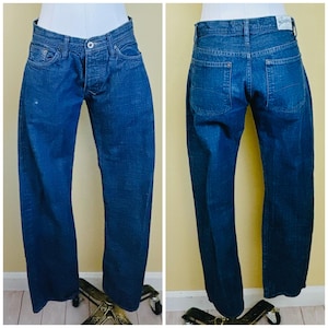 Y2K Stronghold Los Angeles Selvage Denim Tapered Jeans / Vintage Mens Rockabilly J Pants / Size 31