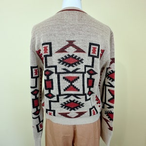 1970s Vintage Alpen-Cortina Brown Southwestern Sweater / 70s / Seventies Brown Knit Western Jumper / Large image 4