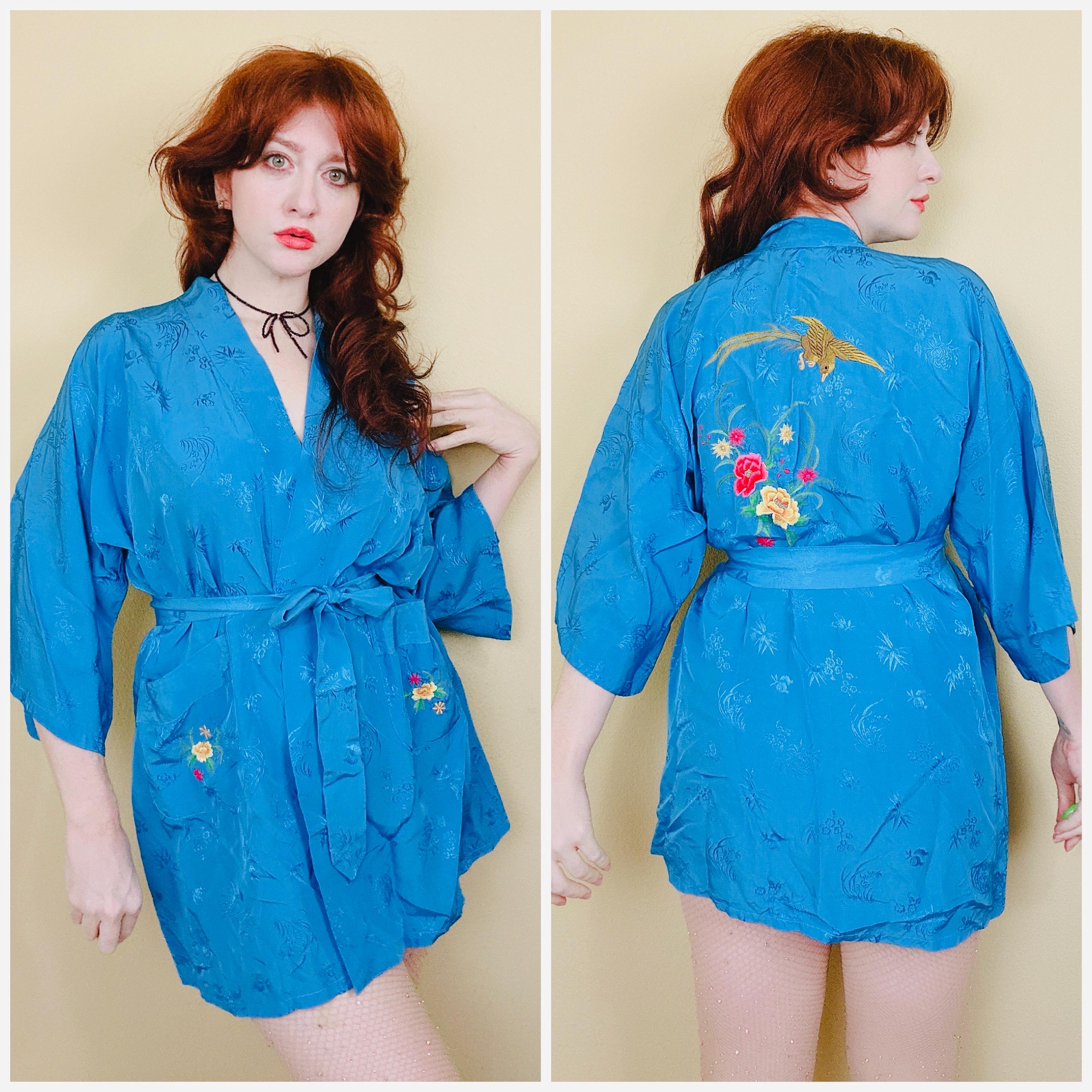 70s US vintage キモノ　着物　ワンピース　　古着 Japanese Vintage Silk Kimono, Haori, Komon Black | 絹 着物