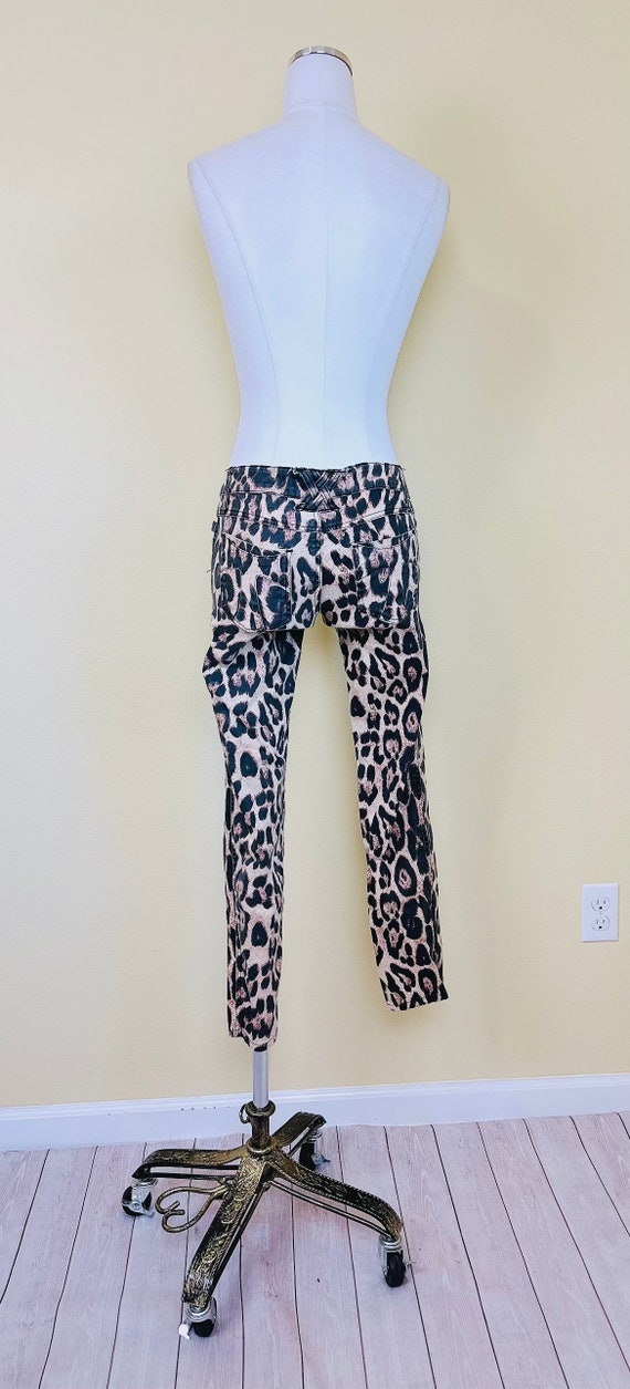 1990s Tripp NYC Leopard Print Low Rise Jeans / 90… - image 4