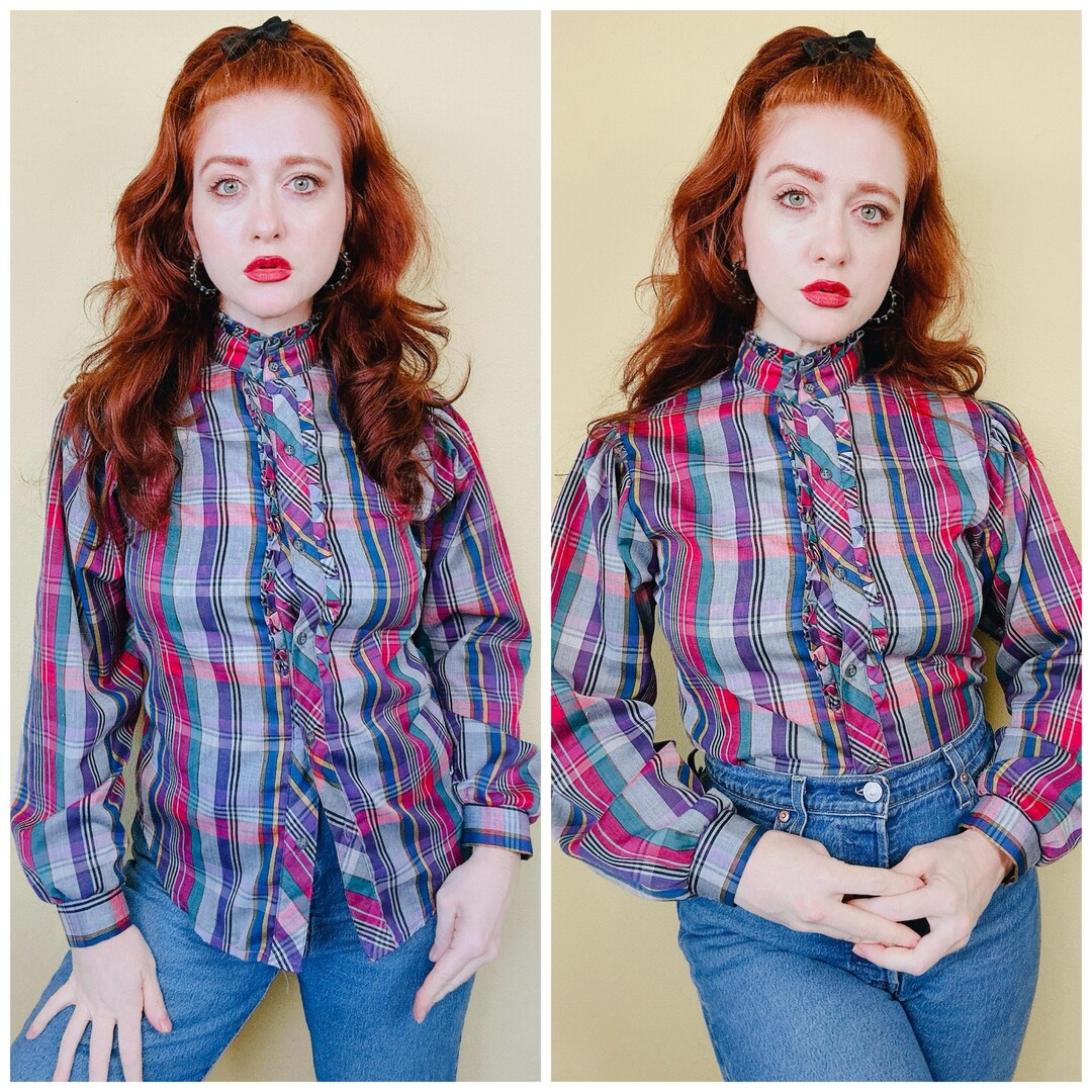 Chemise western boutonnée vintage Circle T Marilyn Lenox manches