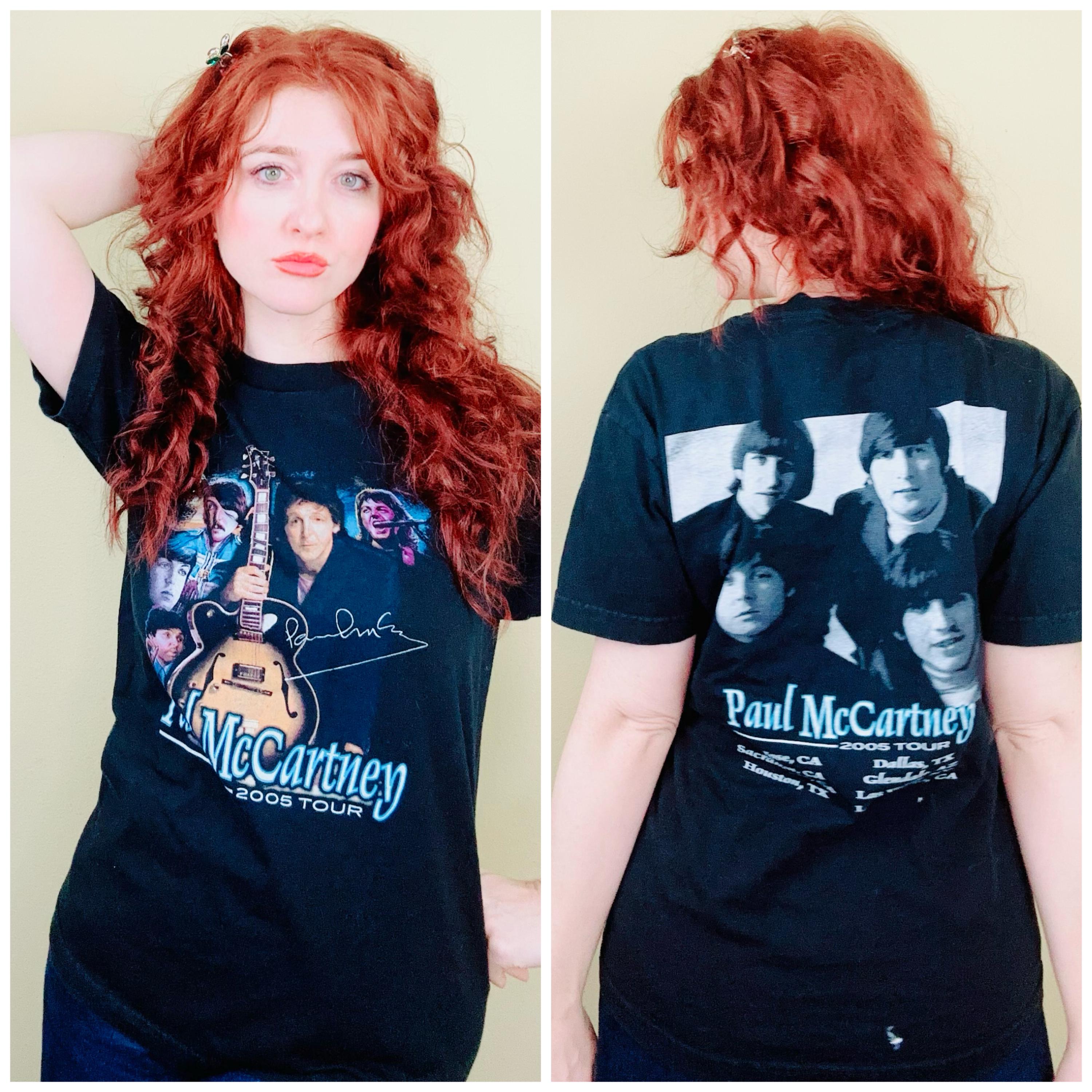 Y2K 2005 ポール・マッカートニー グラフィック ニット バンド Tシャツ 