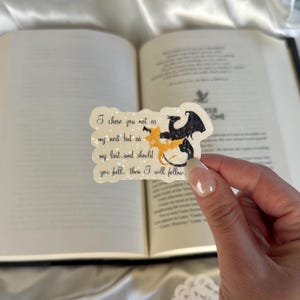 I chose you not as my next but as my last, and should you fall, then I will follow sticker for kindle/laptop/water bottle | Fourth Wing