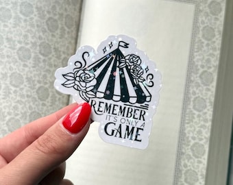 Caraval “Remember It’s Only A Game” Shimmer Waterproof Sticker for Kindle/Laptop/Water Bottle