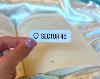 Sector 45 Shatter Me Aaron Warner Sticker | Waterproof Vinyl Shimmer Kindle/Laptop/Water Bottle Sticker | Tahereh Mafi