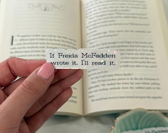 If Freida McFadden wrote it, I’ll read it. Shimmer Waterproof Kindle Sticker for kindle, laptop, water bottle | Booktok Thriller Bookish