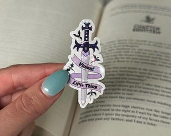 Violent Little Thing Shimmer Waterproof Sticker for kindle/laptop/water bottle | Fourth Wing Iron Flame Onyx Storm Rabecca Yarros