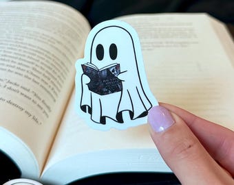 Ghost Reading Haunting Adeline Waterproof Sticker | Shimmer or Clear | Zade Meadows Adeline Reilly | Kindle/Laptop/Water Bottle Sticker