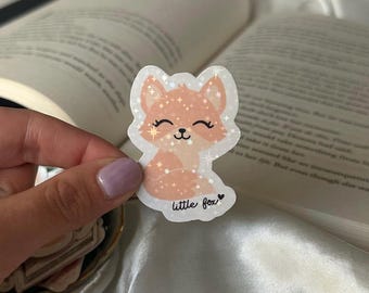 Kleiner Fuchs Aufkleber | OUABH inspirierter schimmernder wasserdichter Kindle- / Wasserflaschen- / Laptop-Aufkleber | Jacks Evangeline Fuchs Herzprinz