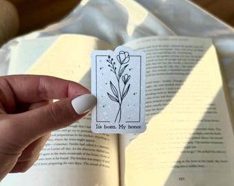 Ça l'a été. Mon honneur. Autocollant résistant à l'eau scintillant inspiré de la marque 4th Wing pour Kindle/bouteille d'eau/ordinateur portable | Romantisme livresque Booktok