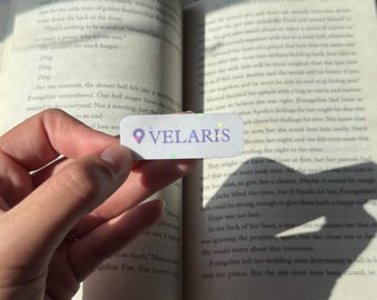 Velaris Location Night Court ACOTAR A Court of Thorns and Roses | Shimmer Vinyl Waterproof Kindle/Water Bottle Sticker | Sarah J Maas