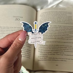 You do not Fear You do not Falter You do not Yield ACOTAR Shimmer Waterproof Sticker | Sarah J Maas Maasverse Rhysand Quote | Kindle Sticker