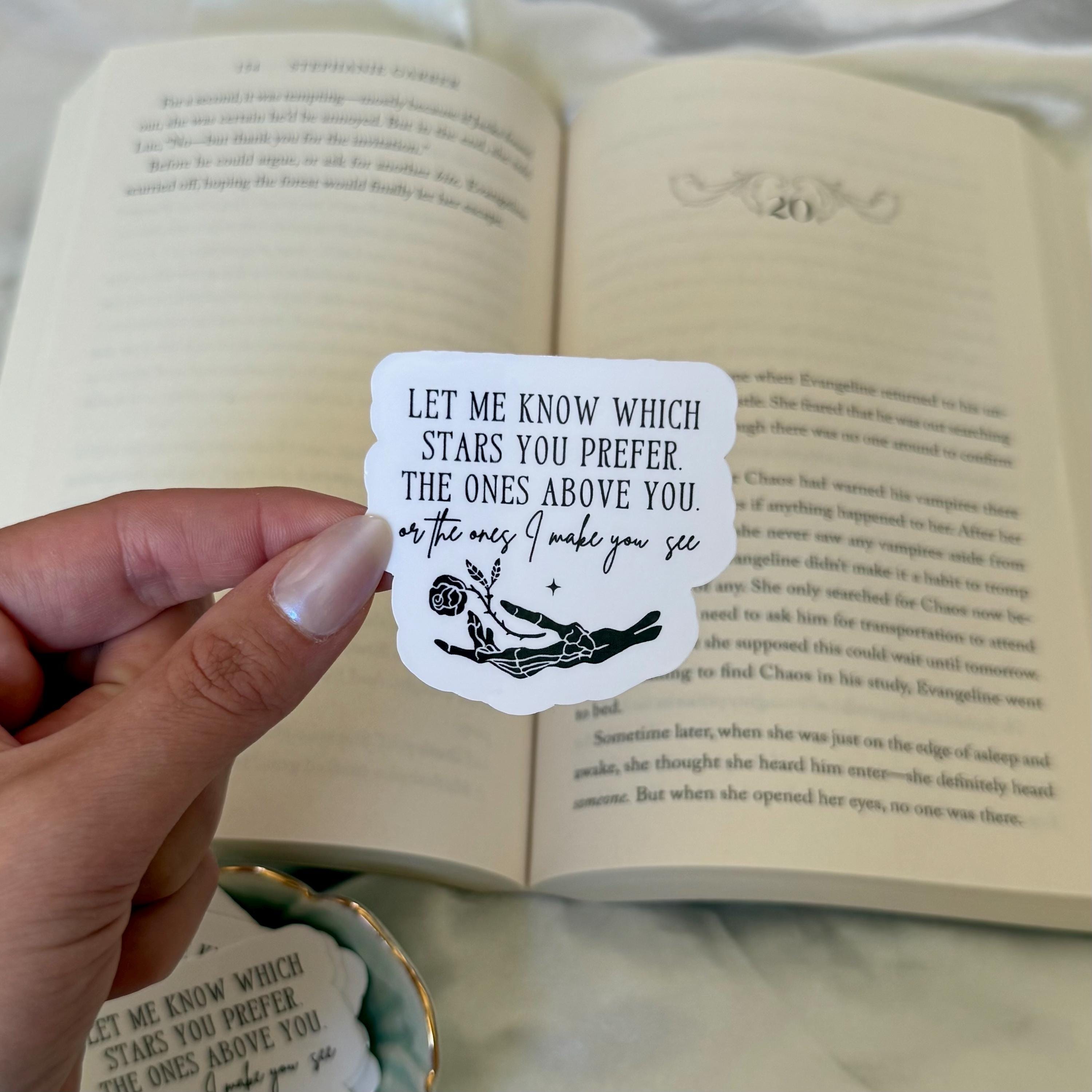 Haunting Adeline “Let Me Know Which Stars Do You Prefer” Sticker for kindle/water bottle/laptop | Zade Adeline | Little Mouse