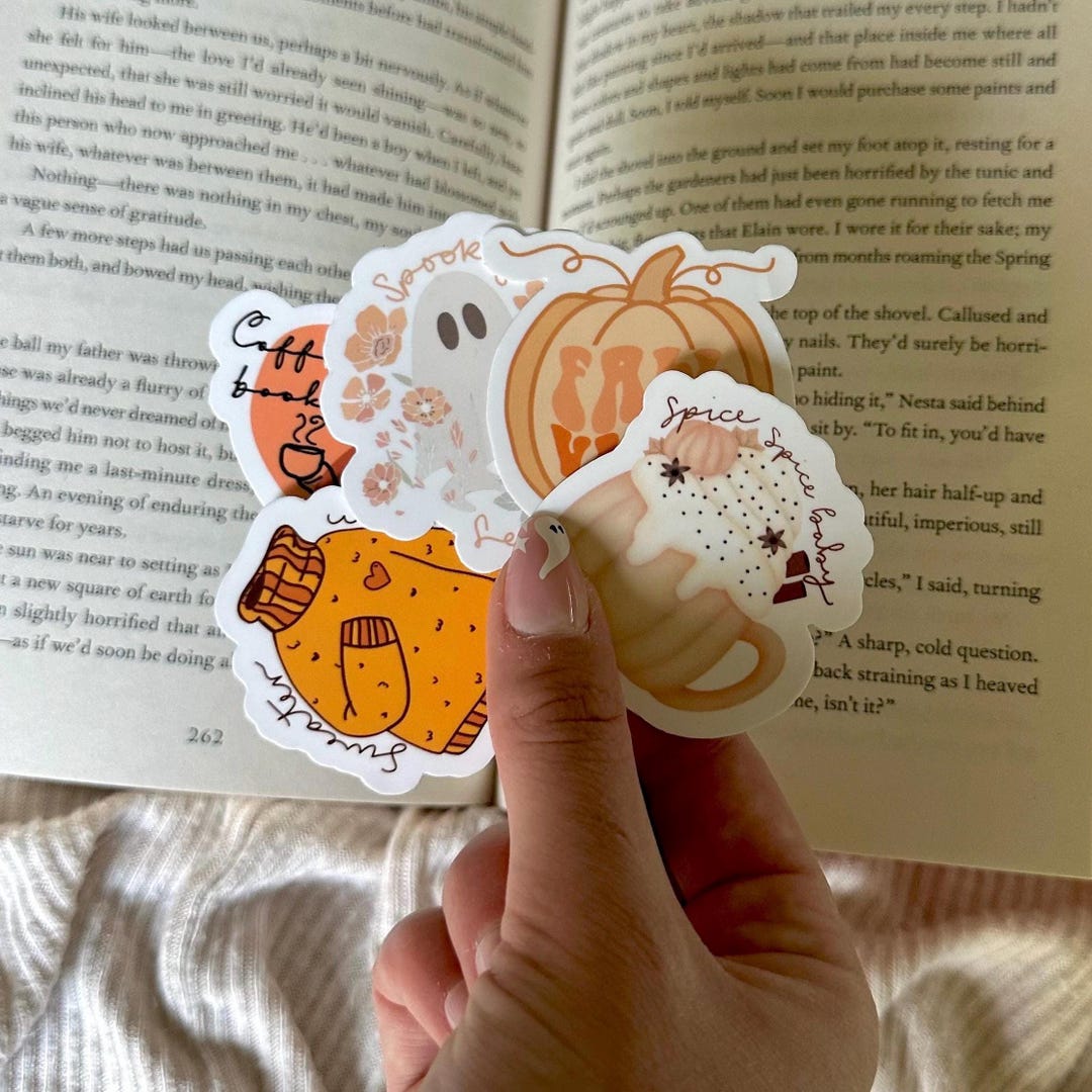 Cozy Fall Reader Waterproof Sticker Bundle | Kindle/water Bottle/laptop ...