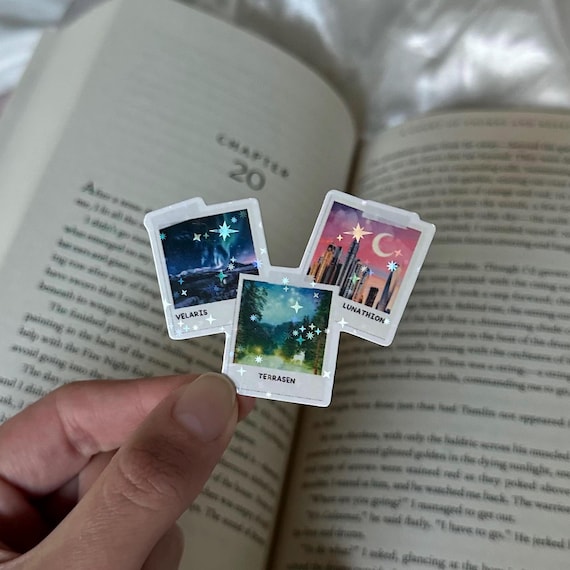 Velaris, Terrasen, Lunathion Polaroid Photo Waterproof Shimmer Sticker | Kindle/Laptop/Water Bottle Sticker | ACOTAR Sarah J Maas