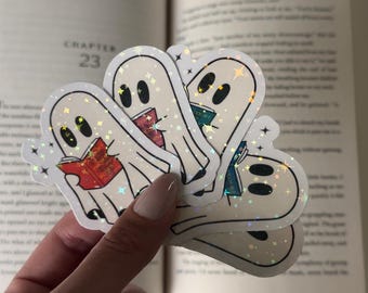 Ghost Reading ACOTAR | Shimmer Glittery Waterproof Kindle Water Bottle Sticker | A Court of Thorns and Roses by Sarah J Maas