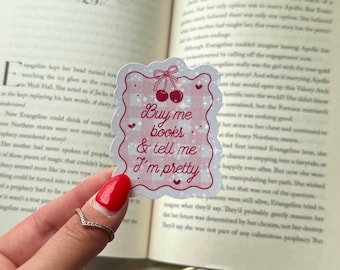 「本を買って、きれいだって言って」Kindleノートパソコン用ウォーターボトル用シマーステッカー | Booktok Bookish