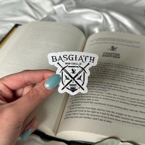 Basgiath War College Shimmer Waterproof Sticker for kindle/water bottle/laptop | Fourth Wing Iron Flame Onyx Storm Rabecca Yarros