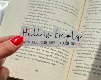 Hell Is Empty And All The Devils Are Here Shatter Me Aaron Warner Shimmer Sticker for Laptop/Kindle/Water Bottle