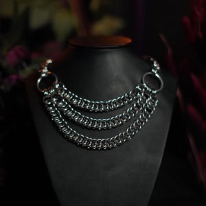 HEVEN- half Persian 4 in 1 stainless steel Chainmail choker necklace