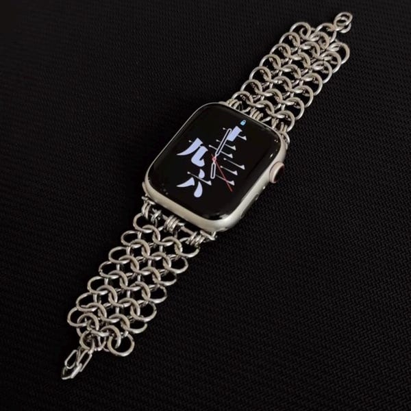 Correa Hora para Apple Watch, 100% acero inoxidable.