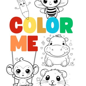 Color Me – Animal Coloring Fun for Kids – 100 Pages of Cute Animals to Color and Discover – Ideal for Printing – A4 Format