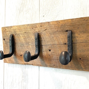 Railroad Spike Coat and Hat Rack with 3 hooks