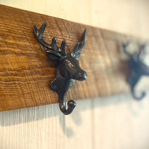 Deer Hook Coat and Hat Rack on Upcycled Barnwood