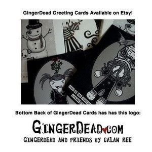 GingerDead Cthulhu Goth Greeting Card Blank w/ envelope Birthday, Party Invitation or Alternative Note card image 3