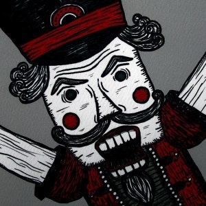 Nutcracker GingerDead Goth / Alt Greeting Cards Blank 5 PACK w/ Envelopes Christmas / Holiday image 2