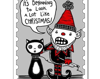 Looks Like Christmas - GingerDead Goth / Alt Greeting Card - Christmas / Holiday Humor