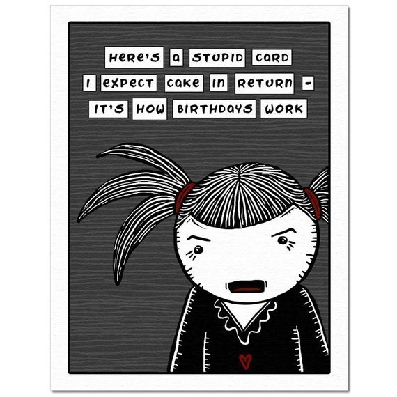 Vendetta Birthday Haiku Gingerdead Goth / Alternative | Etsy