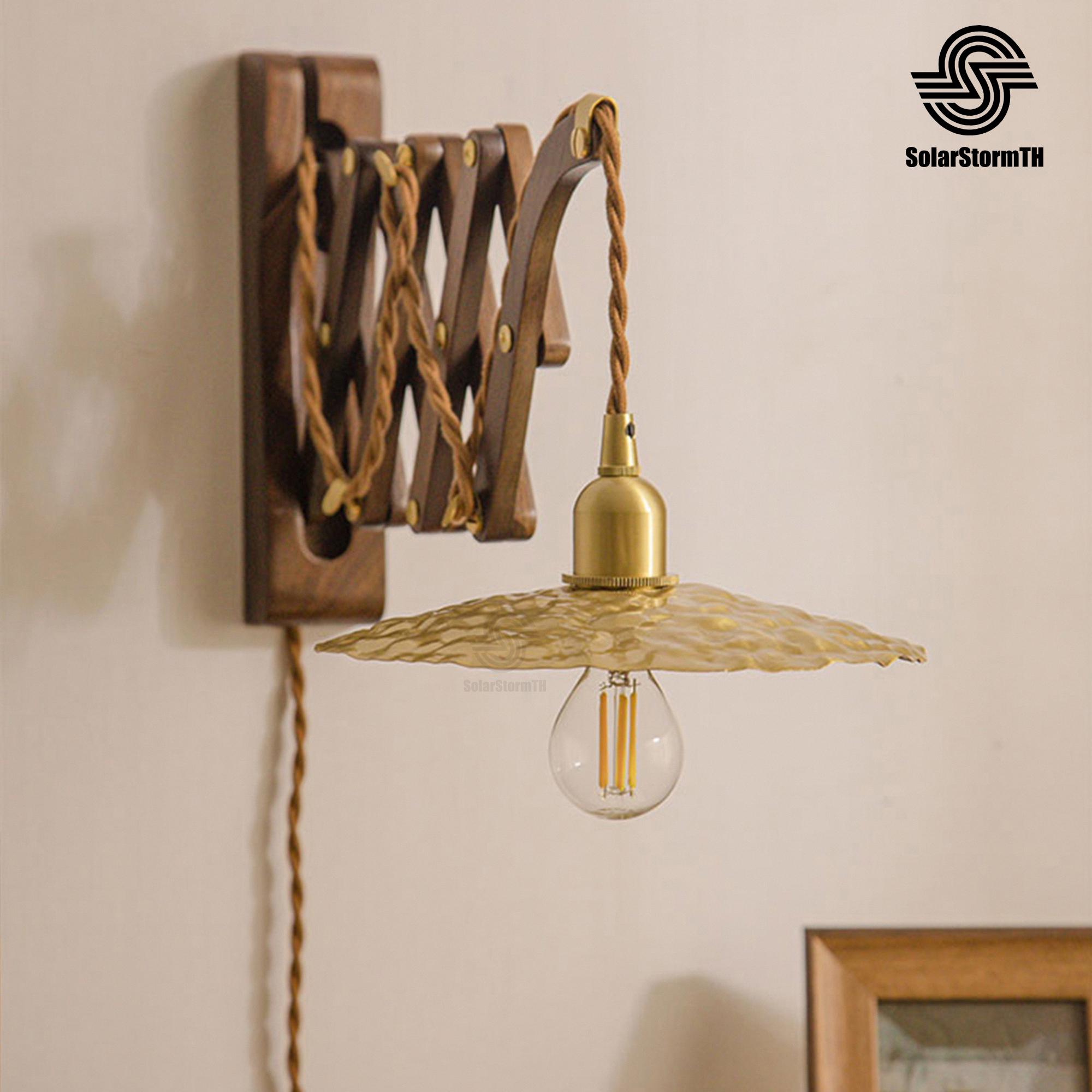 Wooden scissor lamp - Etsy 日本