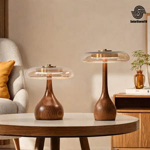 Bedside Lamp,Wooden Lamp,Wood Base Lamp,Table Lamp DISTORTION,Wood Table Lamp,Decorative Lam,Wood Lamp,Wood Lampshade,Housewarming Gifts